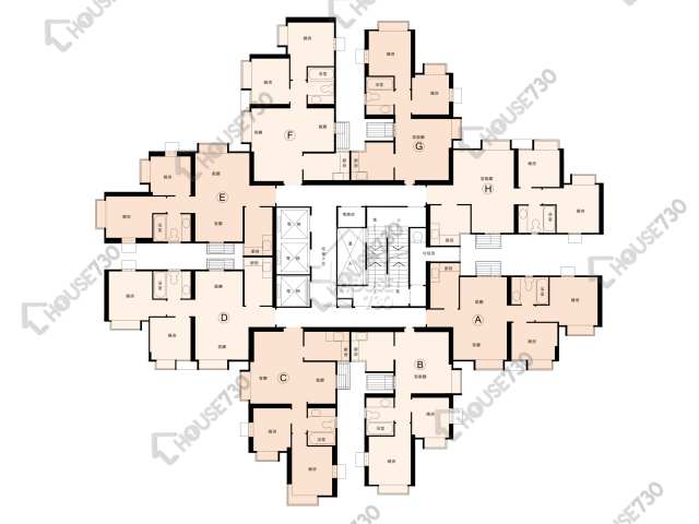 新都廣場 平面圖 新都廣場 1座 4-27樓 樓層平面圖 - House730