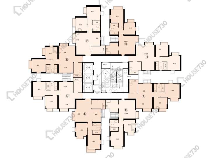 新都廣場 平面圖 新都廣場 1座 4-27樓 樓層平面圖 - House730