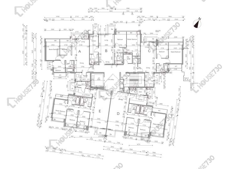 溱林 平面圖 溱林 1座 2樓 樓層平面圖 - House730