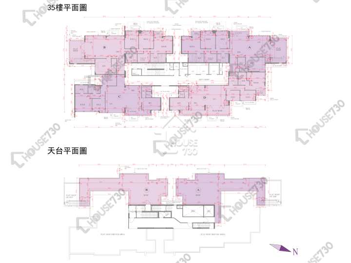 映日灣 平面圖 映日灣 1座 35樓 樓層平面圖 - House730
