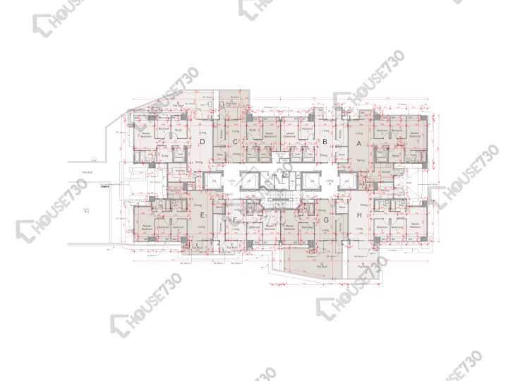 溱柏 平面圖 溱柏 1座 2樓 樓層平面圖 - House730
