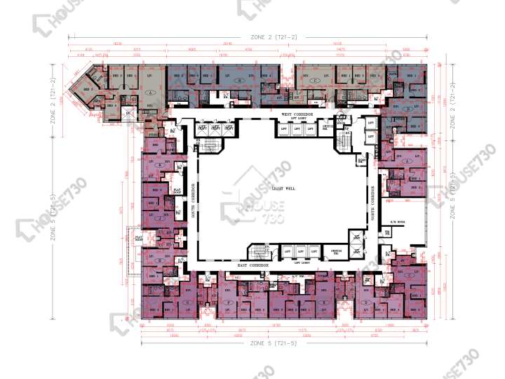 天璽 平面圖 天璽 21座 - 5區 (星鑽) 50樓 樓層平面圖 - House730