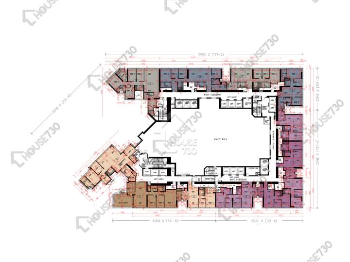 天璽 平面圖 天璽 21座 - 5區 (星鑽) 38樓 樓層平面圖 - House730