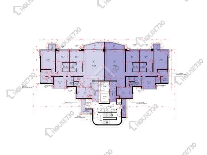 維港1號 平面圖 維港1號 迎海大宅 2-3,5樓 樓層平面圖 - House730