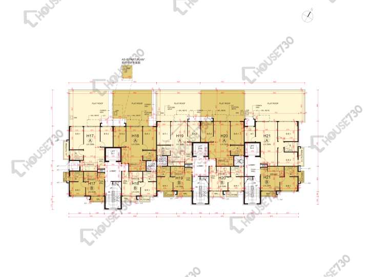 泓碧 平面圖 泓碧 H17座 1樓 樓層平面圖 - House730