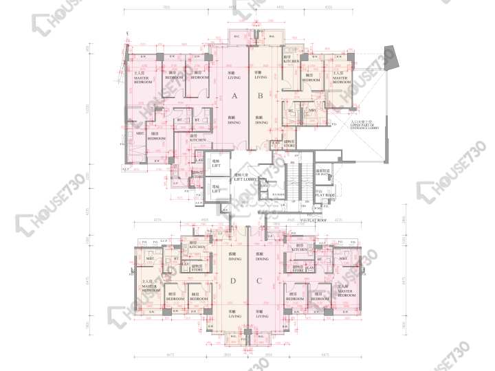 逸珑湾 平面图 逸珑湾 I 大厦17座 1楼 楼层平面图 - House730