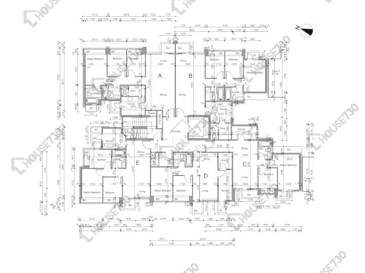 溱林 平面圖 溱林 5座 2樓 樓層平面圖 - House730