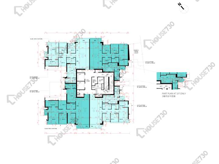 雲海 平面圖 雲海 1期 Cedar Court 1座 3,5-9,10樓 樓層平面圖 - House730