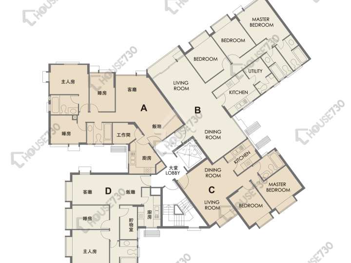 嘉豐花園 平面圖 嘉豐花園 14座 2-4樓 樓層平面圖 - House730