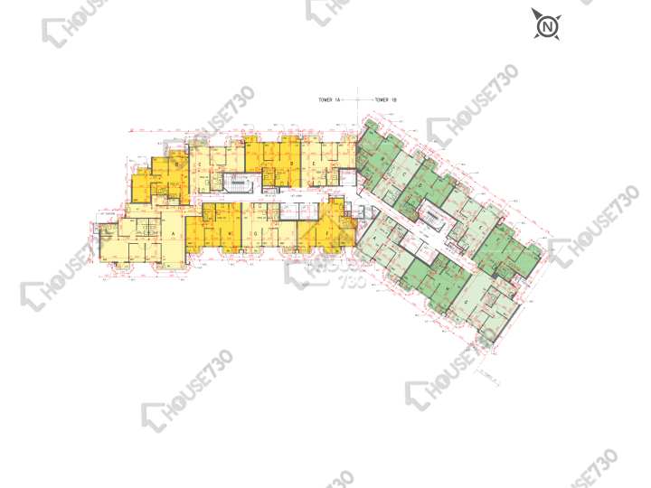 OMA OMA 平面圖 OMA OMA 1A座 6-12,15-18,19樓 樓層平面圖 - House730