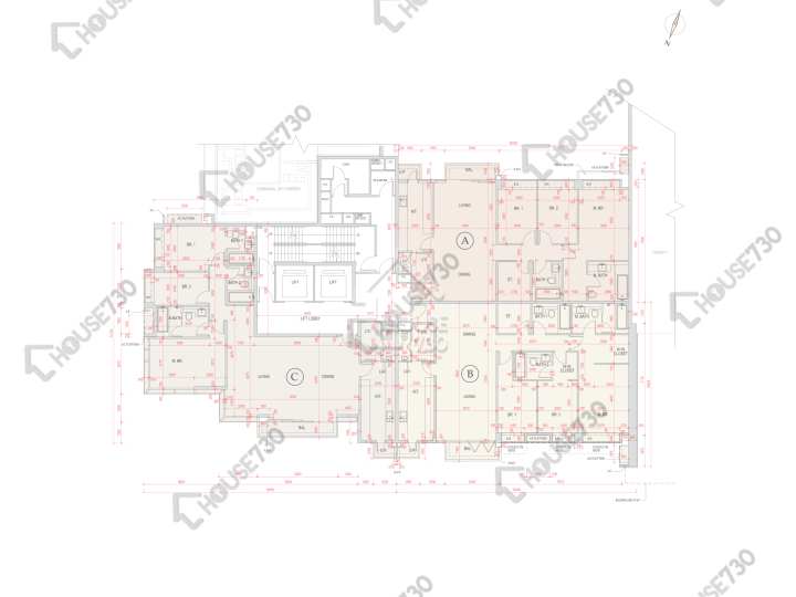 賢文禮士 平面圖 賢文禮士 2座 3樓 樓層平面圖 - House730