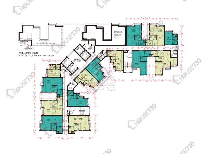 麗翠苑 平面圖 麗翠苑 3座 (麗棠閣) 35-36樓 樓層平面圖 - House730