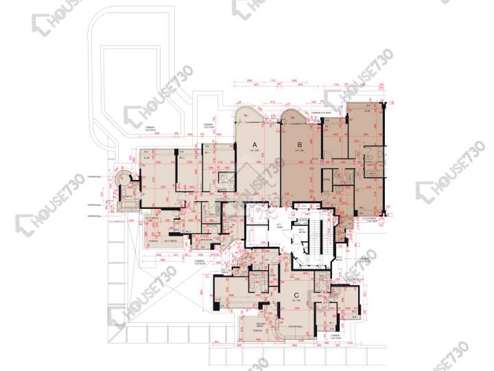 維港.星岸 平面圖 維港.星岸 1座 2樓 樓層平面圖 - House730