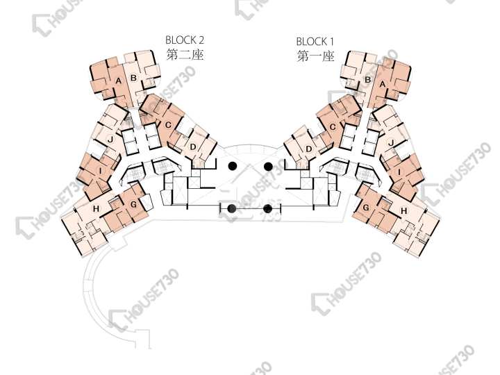 嘉華星濤灣 平面圖 嘉華星濤灣 1座 3樓 樓層平面圖 - House730