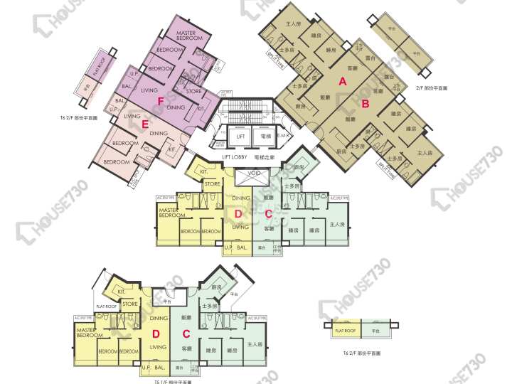 皇府山 平面圖 皇府山 5座 1-3,5-13,15-17,18樓 樓層平面圖 - House730