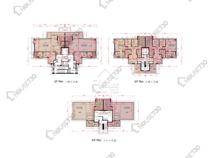 爾巒 平面圖 爾巒 菲利提諾大道 5座 3樓 樓層平面圖 - House730