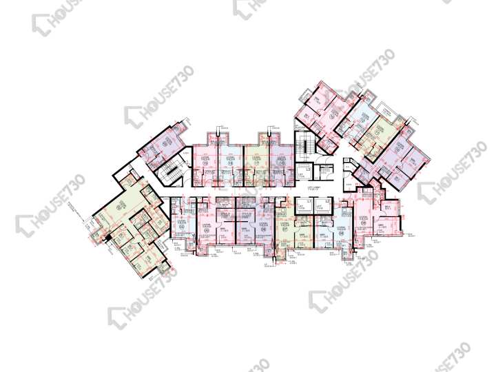 帝御 平面圖 帝御 2期 帝御‧星濤 1座 2樓 樓層平面圖 - House730