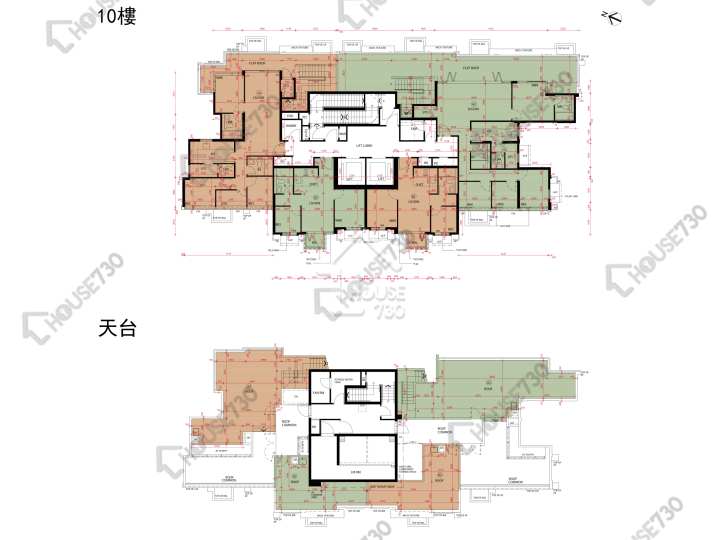 Wetland Seasons Park 平面圖 Wetland Seasons Park 1期 23座 10樓 樓層平面圖 - House730