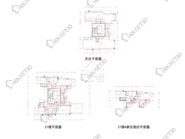 尚豪庭 平面圖 尚豪庭 2座 27樓 樓層平面圖 - House730