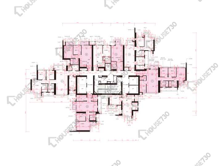 星凱.堤岸 平面圖 星凱.堤岸 2座 6-12,15-22,23樓 樓層平面圖 - House730