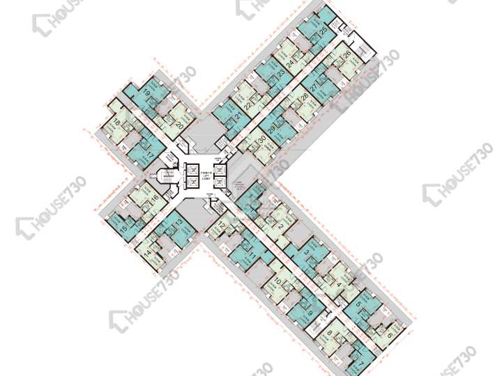 雍明苑 平面圖 雍明苑 A座 (潤明閣) 1樓 樓層平面圖 - House730
