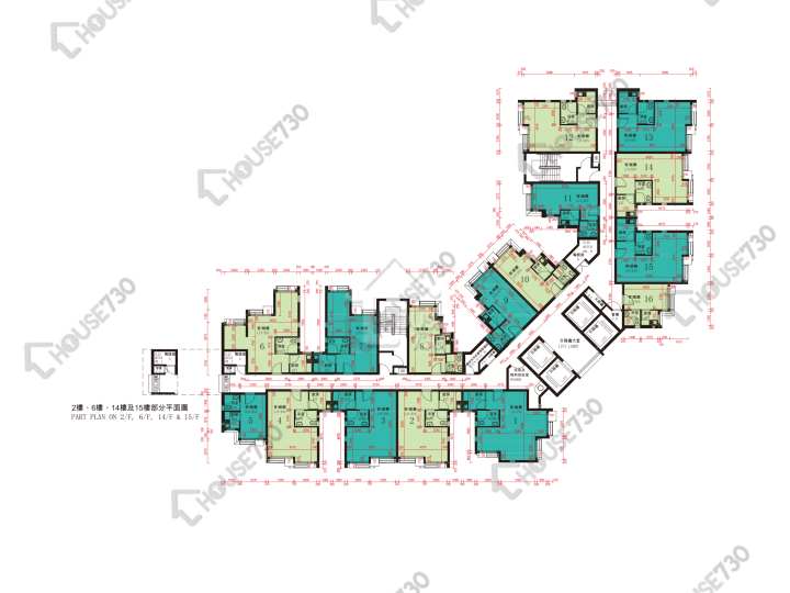 麗翠苑 平面圖 麗翠苑 4座 (麗棋閣) 2-19樓 樓層平面圖 - House730