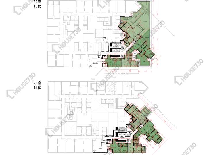 天璽 平面圖 天璽 20座 - 2區 (海鑽) 12,15樓 樓層平面圖 - House730