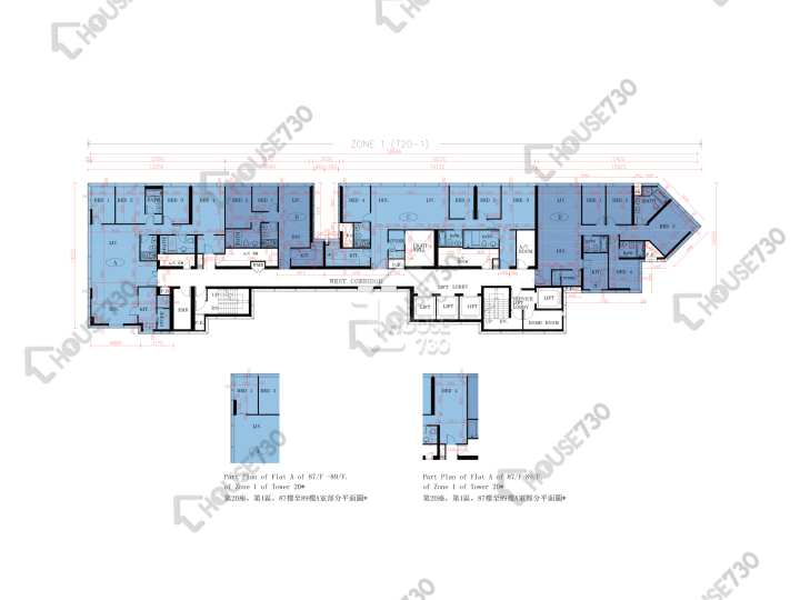 天璽 平面圖 天璽 20座 - 1區 (天鑽) 87-89樓 樓層平面圖 - House730