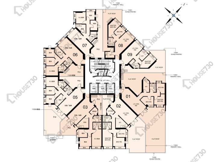 韻濤居 平面圖 韻濤居 A座 5樓 樓層平面圖 - House730
