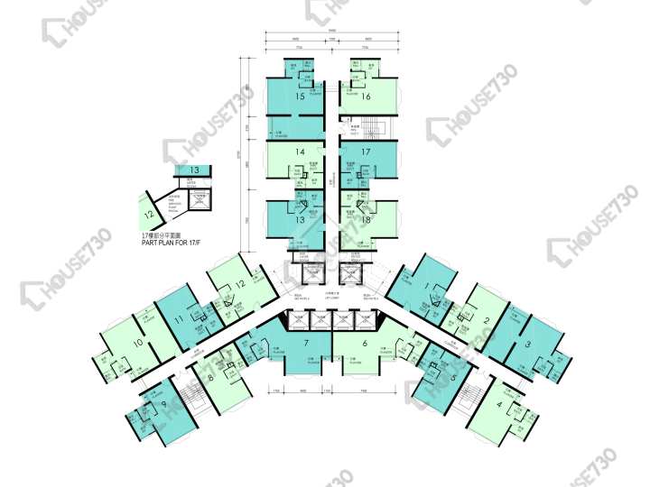 華貴邨 平面圖 華貴邨 華禮樓 (1座) 2-34樓 樓層平面圖 - House730