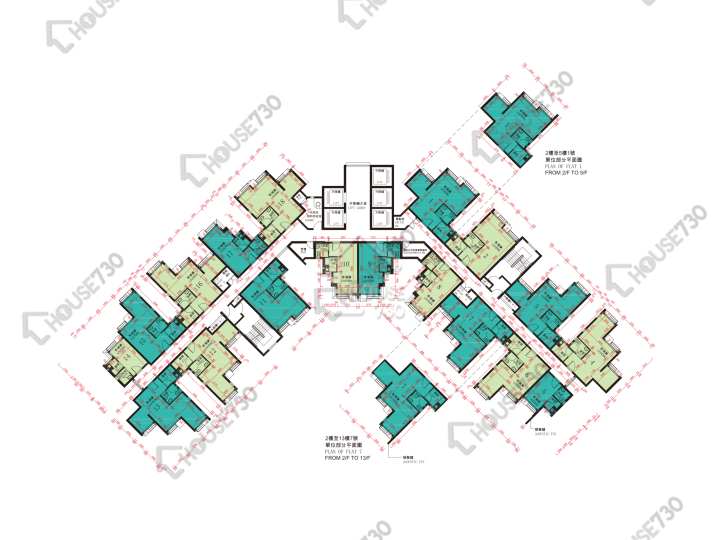 麗翠苑 平面圖 麗翠苑 2座 (麗榕閣) 2-16樓 樓層平面圖 - House730