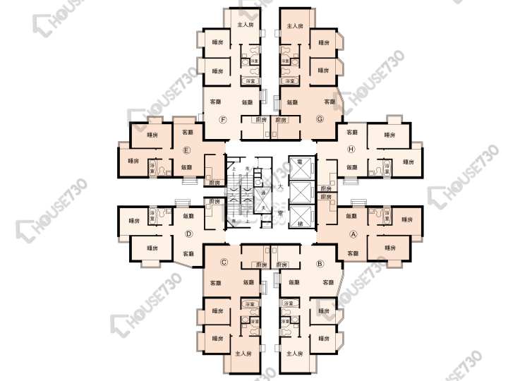 新翠花園 平面圖 新翠花園 5座 7-31樓 樓層平面圖 - House730