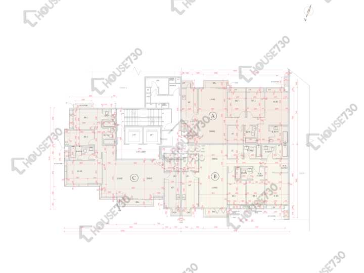 賢文禮士 平面圖 賢文禮士 2座 6樓 樓層平面圖 - House730
