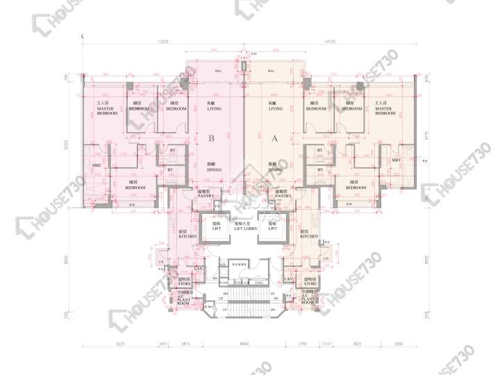 逸瓏灣 平面圖 逸瓏灣 II 大廈7座 16樓 樓層平面圖 - House730