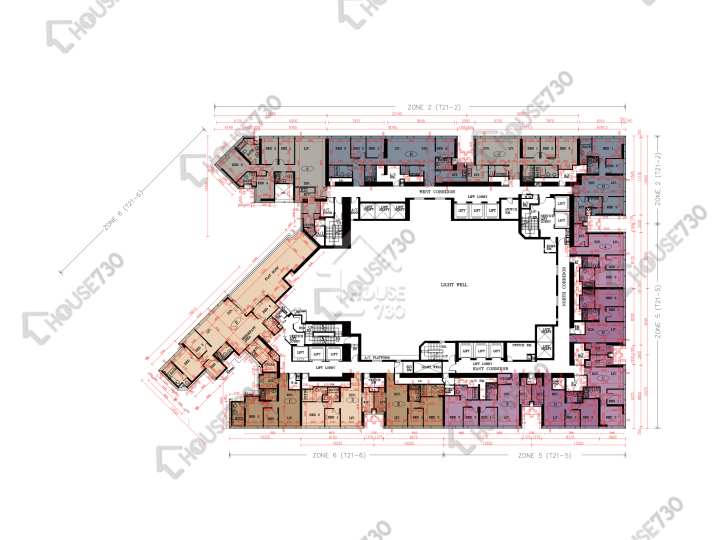天璽 平面圖 天璽 21座 - 6區 (彗鑽) 37樓 樓層平面圖 - House730