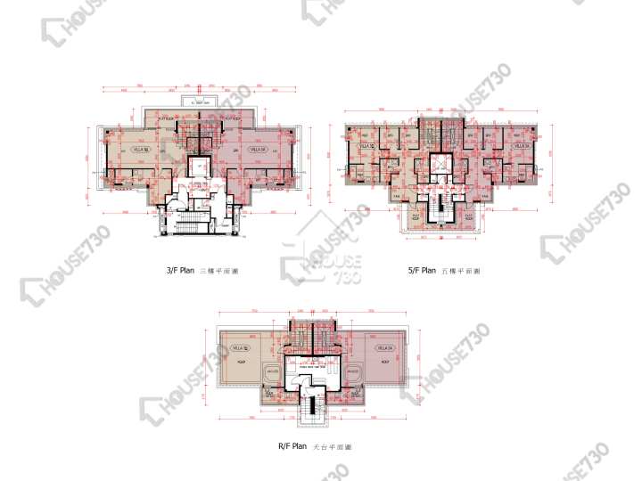 爾巒 平面圖 爾巒 菲利提諾大道 3座 3樓 樓層平面圖 - House730