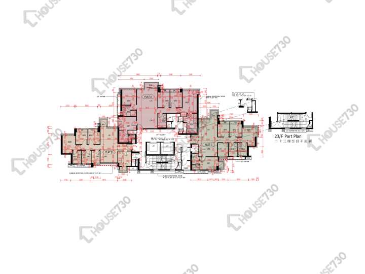 爾巒 平面圖 爾巒 茵羅洛斯大道 5座 2-3,5-12,15-22,23樓 樓層平面圖 - House730