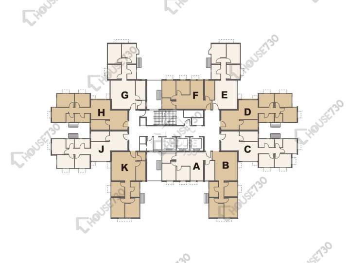 樂軒臺 平面圖 樂軒臺 2座 1-31樓 樓層平面圖 - House730
