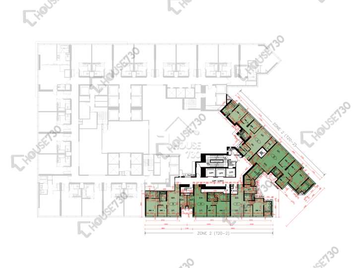 天璽 平面圖 天璽 20座 - 2區 (海鑽) 29-33樓 樓層平面圖 - House730