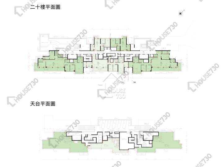 上源 平面圖 上源 6A座 20樓 樓層平面圖 - House730