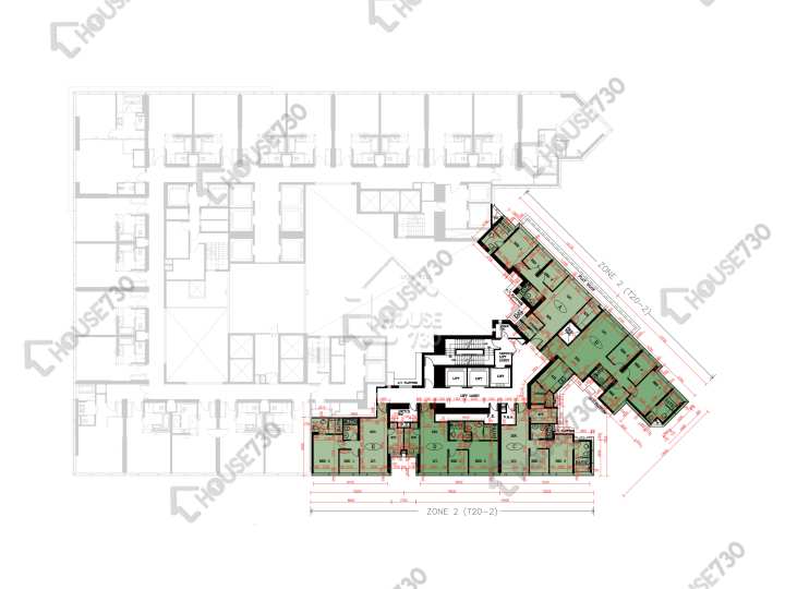 天璽 平面圖 天璽 20座 - 2區 (海鑽) 16樓 樓層平面圖 - House730