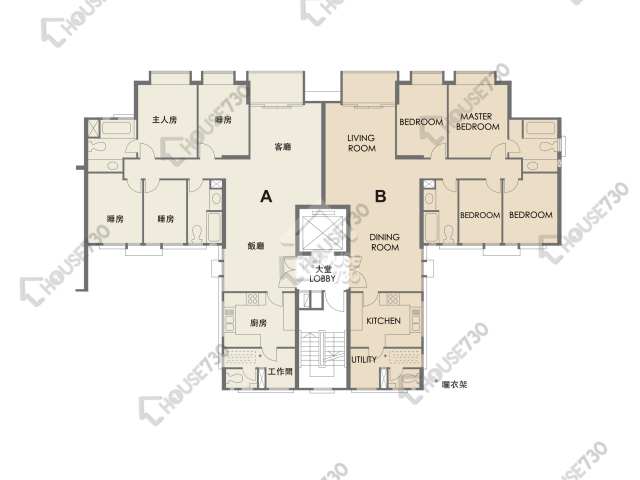 嘉豐花園 平面圖 嘉豐花園 10座 2-4樓 樓層平面圖 - House730