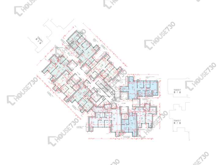 柏傲莊 平面圖 柏傲莊 2期 6座 (6A) 41-43,45-53,55-60,61樓 樓層平面圖 - House730