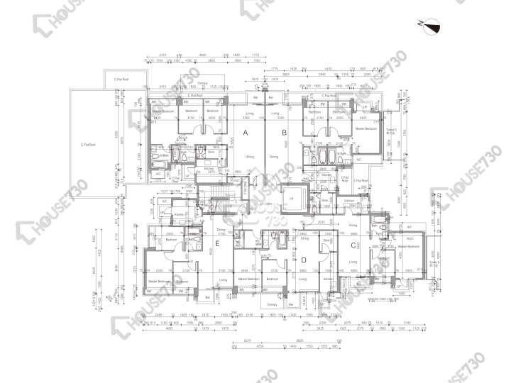 溱林 平面圖 溱林 5座 1樓 樓層平面圖 - House730