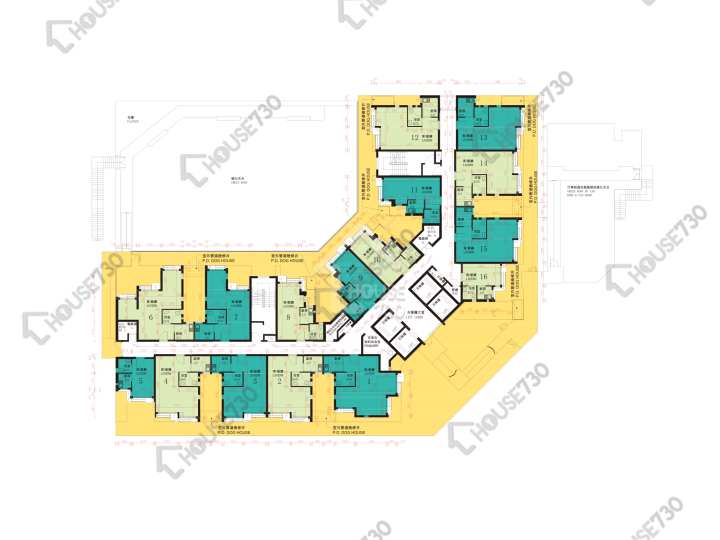 麗翠苑 平面圖 麗翠苑 4座 (麗棋閣) 1樓 樓層平面圖 - House730
