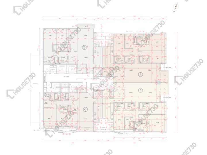 賢文禮士 平面圖 賢文禮士 1座 5樓 樓層平面圖 - House730