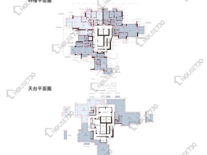 星凱.堤岸 平面圖 星凱.堤岸 1座 49樓 樓層平面圖 - House730