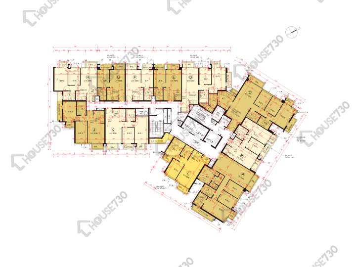 泓碧 平面圖 泓碧 3座 2-3,5-12,15,16樓 樓層平面圖 - House730