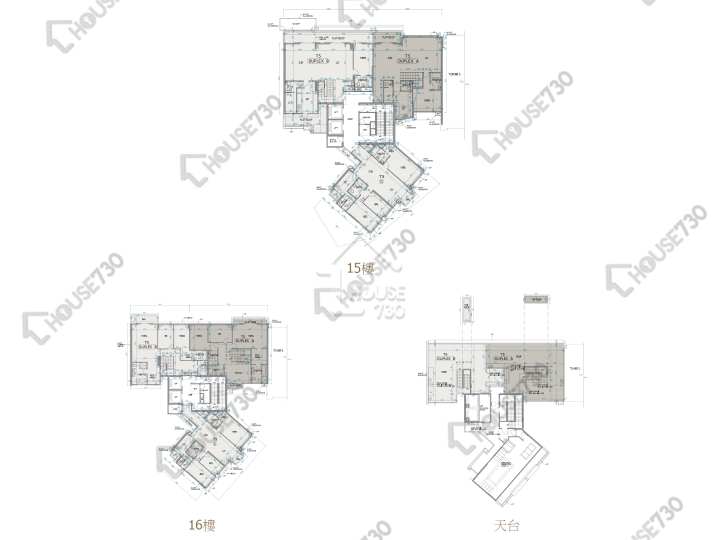 朗濤 平面圖 朗濤 5座 15-16樓 樓層平面圖 - House730