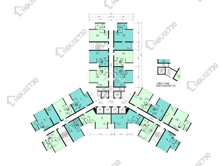 華貴邨 平面圖 華貴邨 華孝樓 (2座) 2-34樓 樓層平面圖 - House730